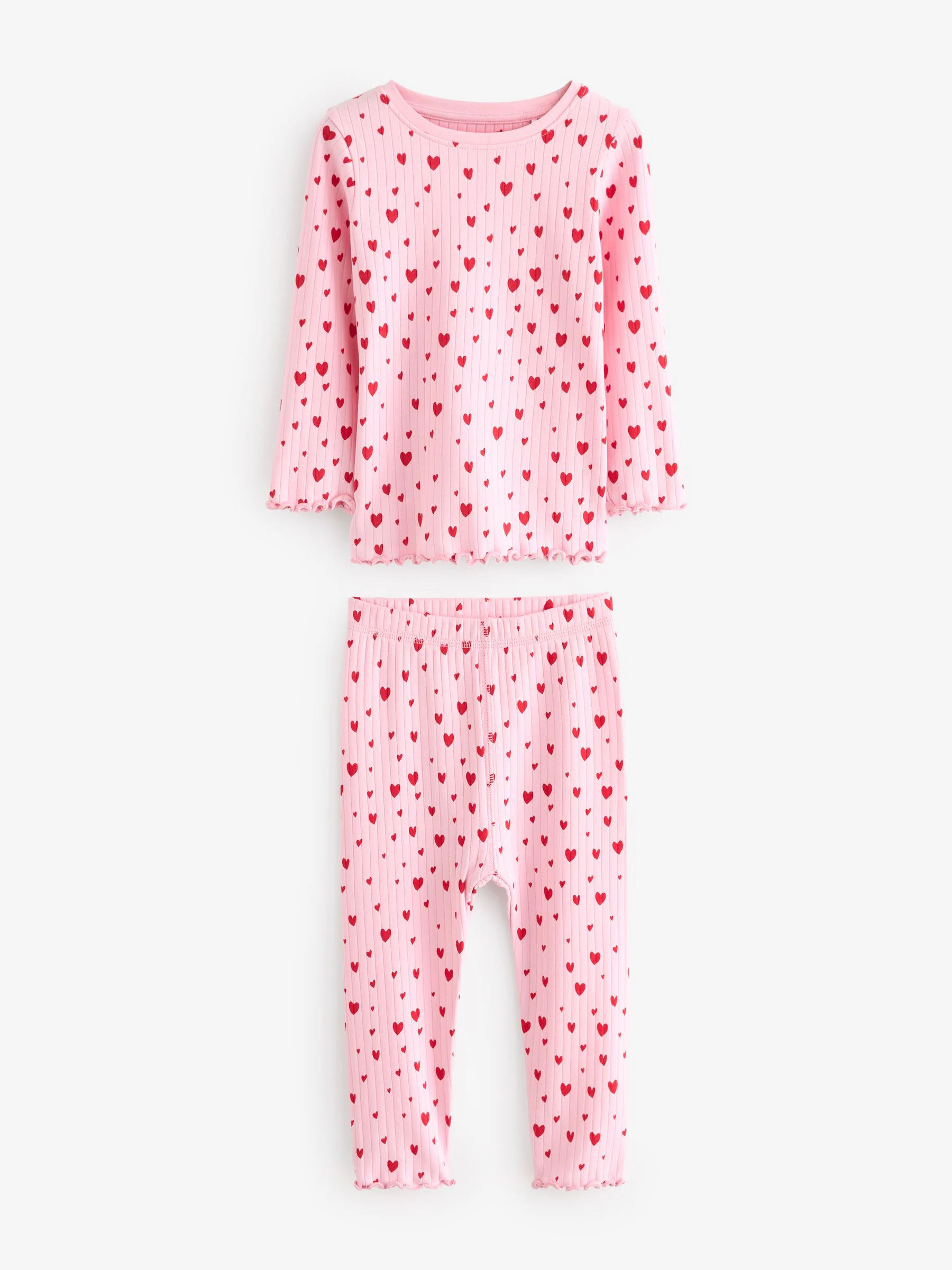 Rode strik/Hart - Verpakking van 3 knusse pyjama's (9 mnd-16 jr)