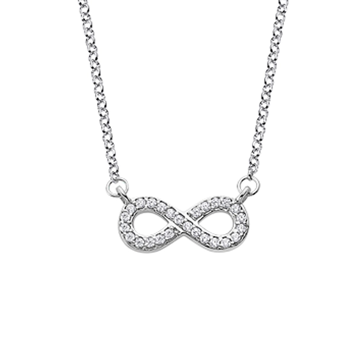 Collier Lotus Silver infity brillant