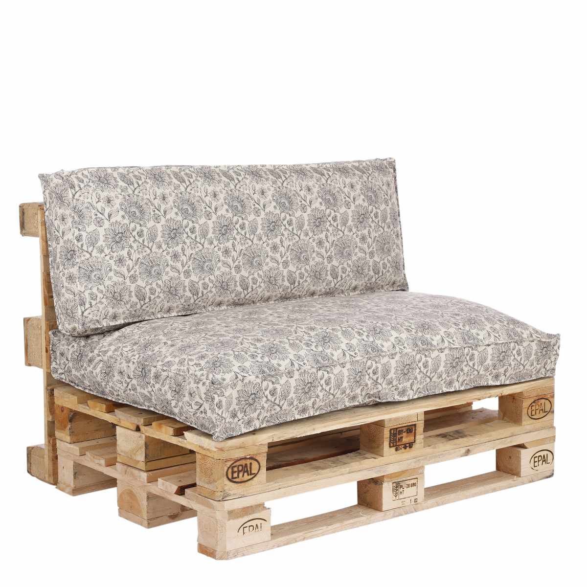 In the mood coussin de palette venice - 120x80x12 cm - pe - beige - set de 2