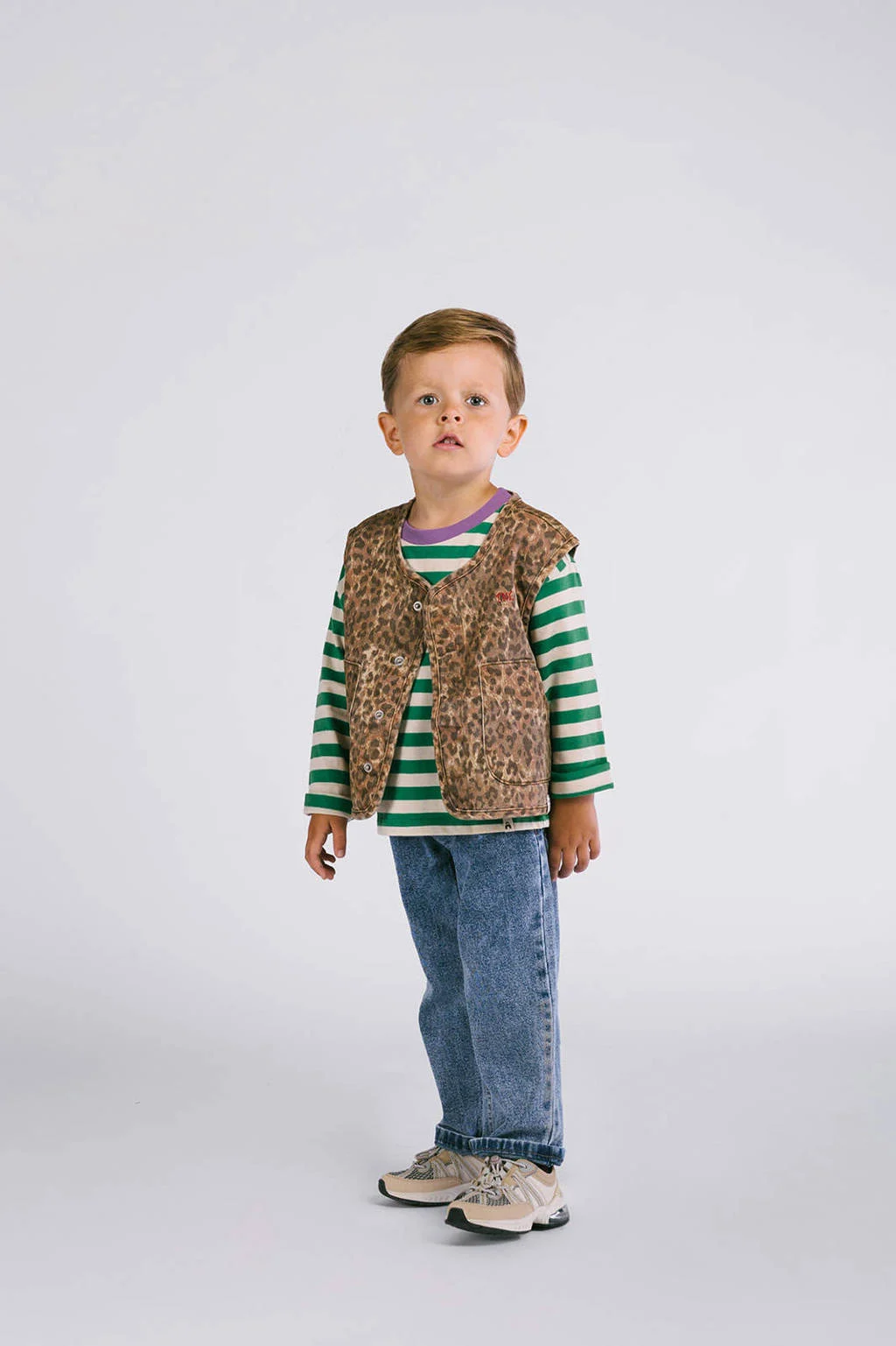 The New Chapter denim gilet bruin