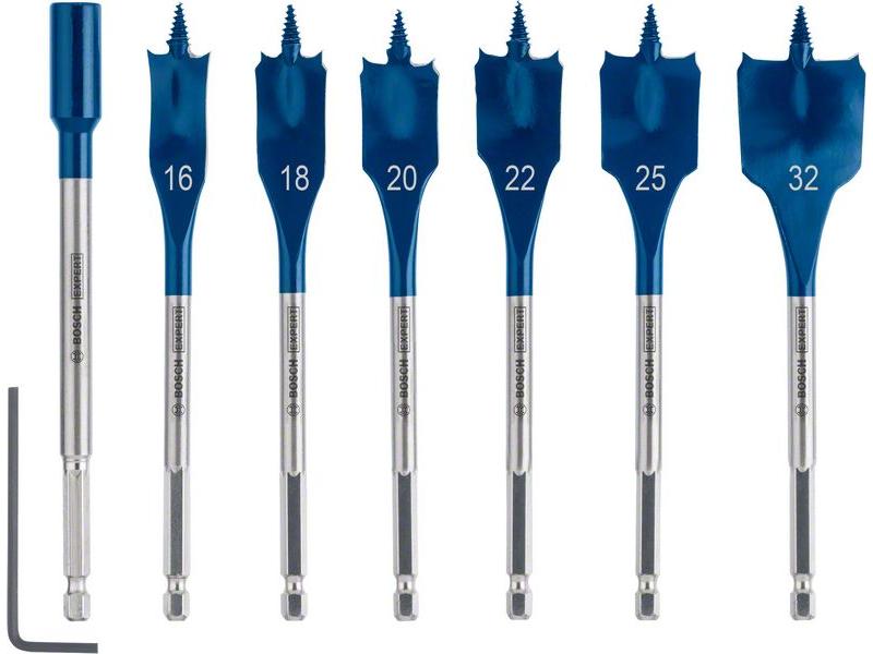 Bosch Professional Flachfräsbohrer-Set Expert Self Cut Spee Flachfräser-Bohrersätze für Bohrschrauber und Schlagbohrmaschinen