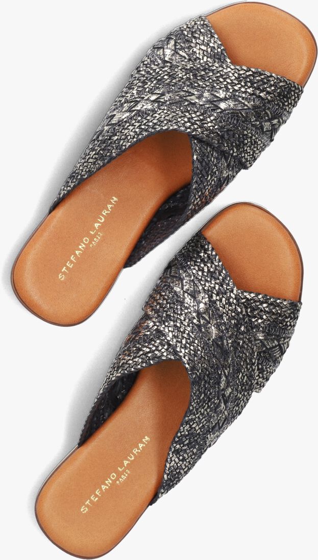 zwarte stefano lauran slippers s3107