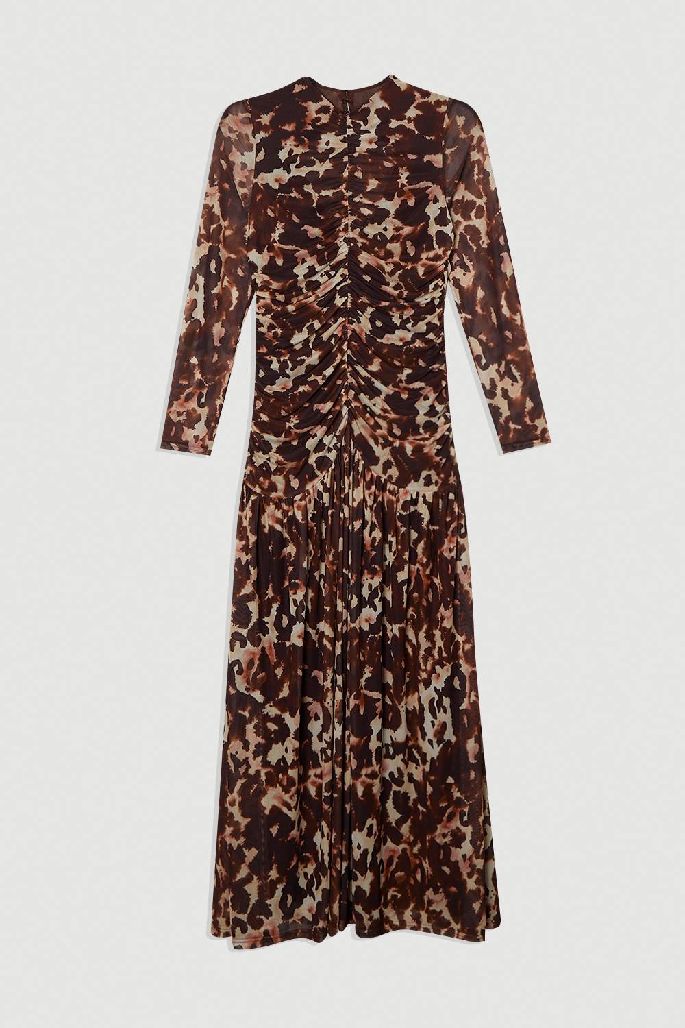 KarenMillen Robe Longue en Maille à Imprimé Léopard