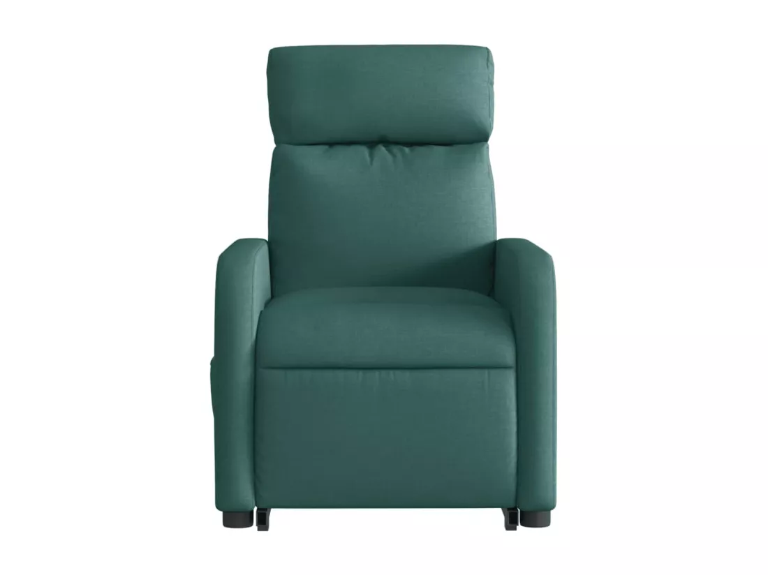Fauteuil inclinable massant Vert foncé Tissu