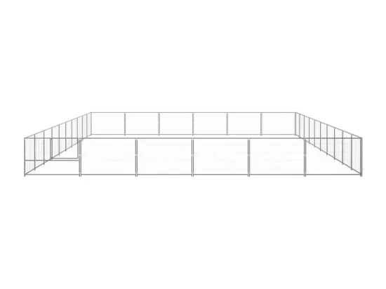 Chenil extérieur cage enclos argenté 1000 x 600 x 70 cm 02_0000294