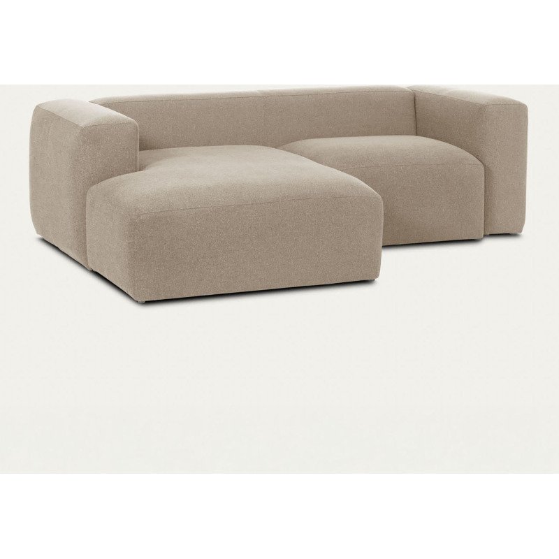 Canapé Blok 2 places méridienne gauche beige 240 cm