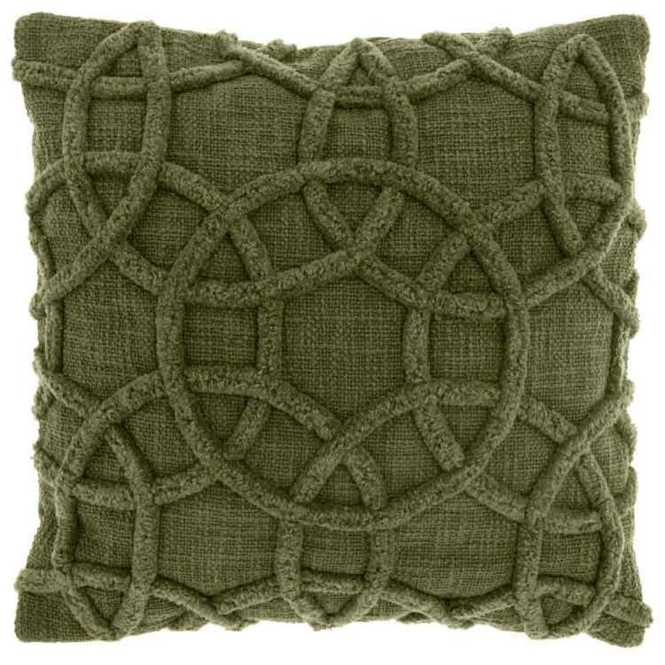 Unique Living - Sierkussen Everon Winter Green -45x45cm