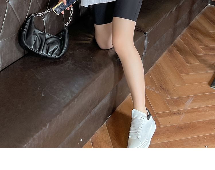 Krezol - Plus Size Hoge Taille Effen Yoga Shorts