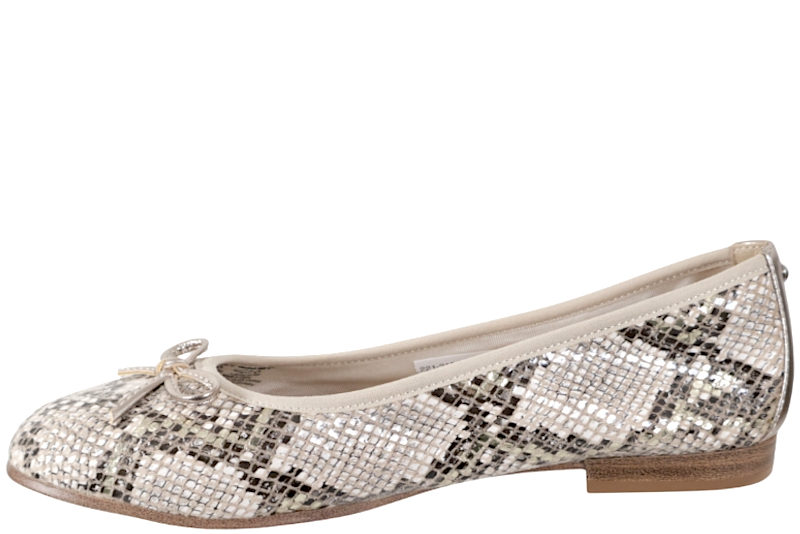 TAMARIS BEIGE SNAKE BALLERINA