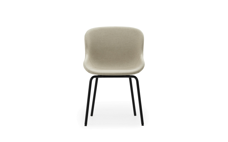 Normann Copenhagen Hyg gestoffeerde stoel zwart staal Main Line Flax White