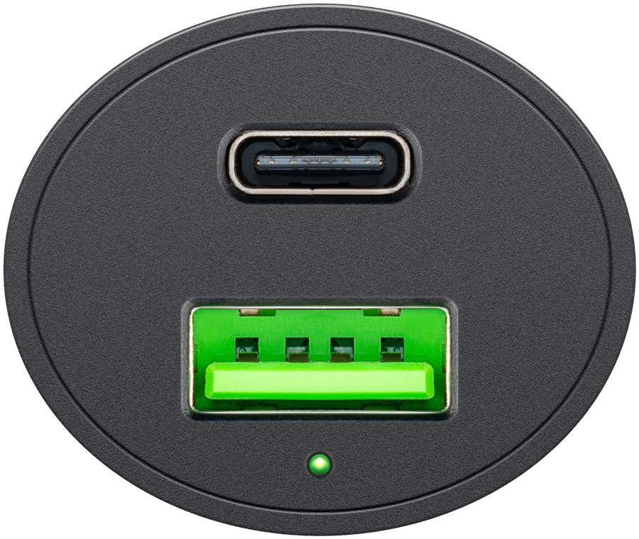 (48W) Dual USB C Auto KFZ Ladegerät Schnellladegerät für Zigarettenanzünder Power Delivery (39908) - Schwarz