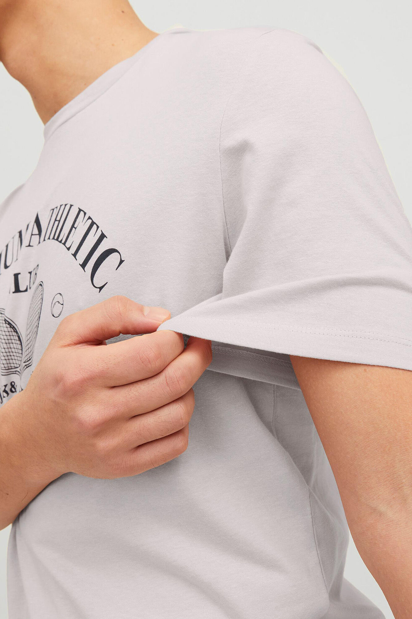 Camiseta de algodão com logo - Lilás