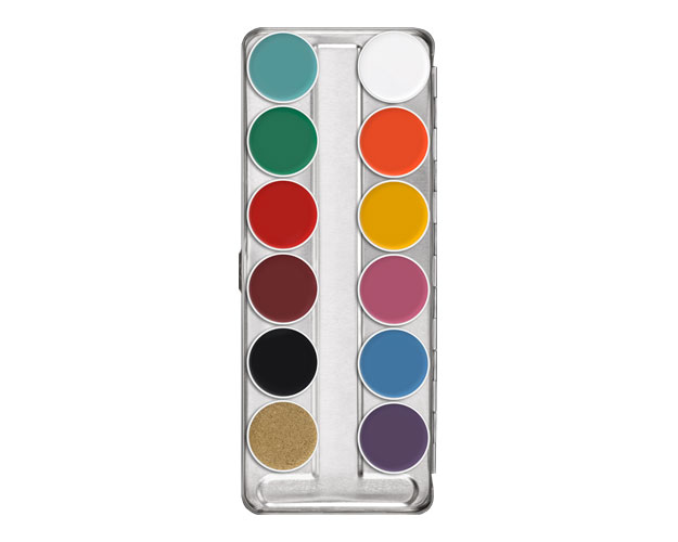 Kryolan - Supracolor Schminkpalette, 12 Farben