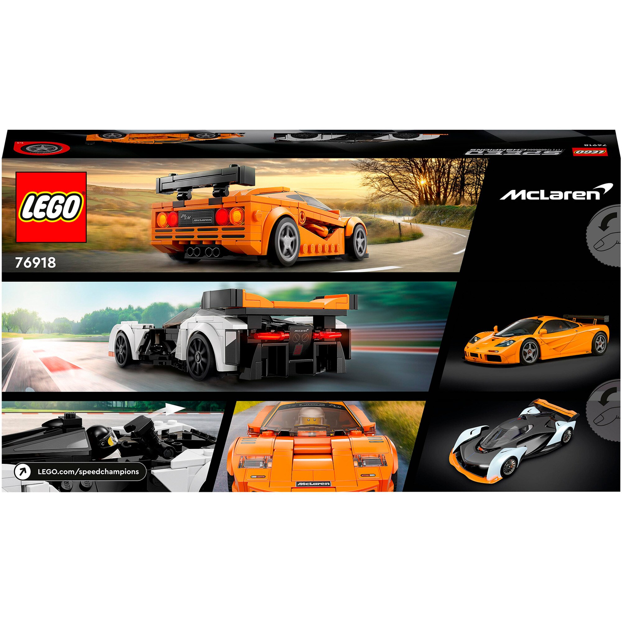 LEGO Konstruktionsspielzeug Speed Champions McLaren Solus GT & Mc Laren F1 LM