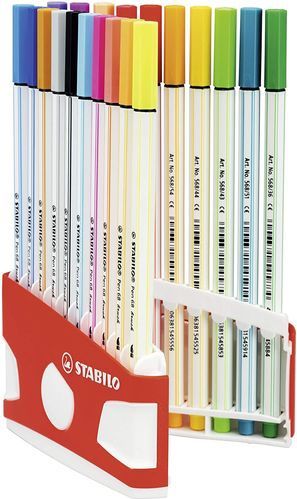 STABILO Pen 68 Brush - Premium Brush Viltstift - ColorParade - Set Met 20 Verschillende Kleuren