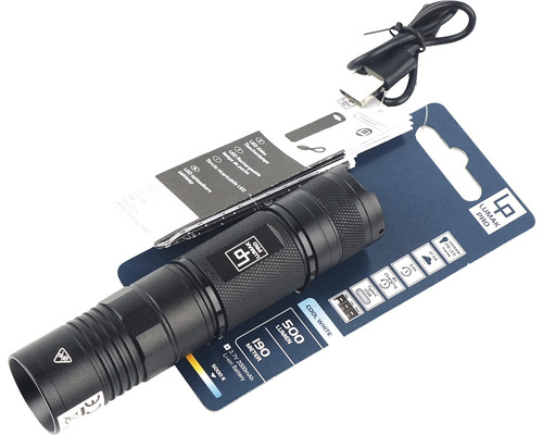 LUMAK PRO LED oplaadbare zaklamp 500 lm 5000 K koelwit Bereik 190 m Brandduur 3,5 uur met USB-C
