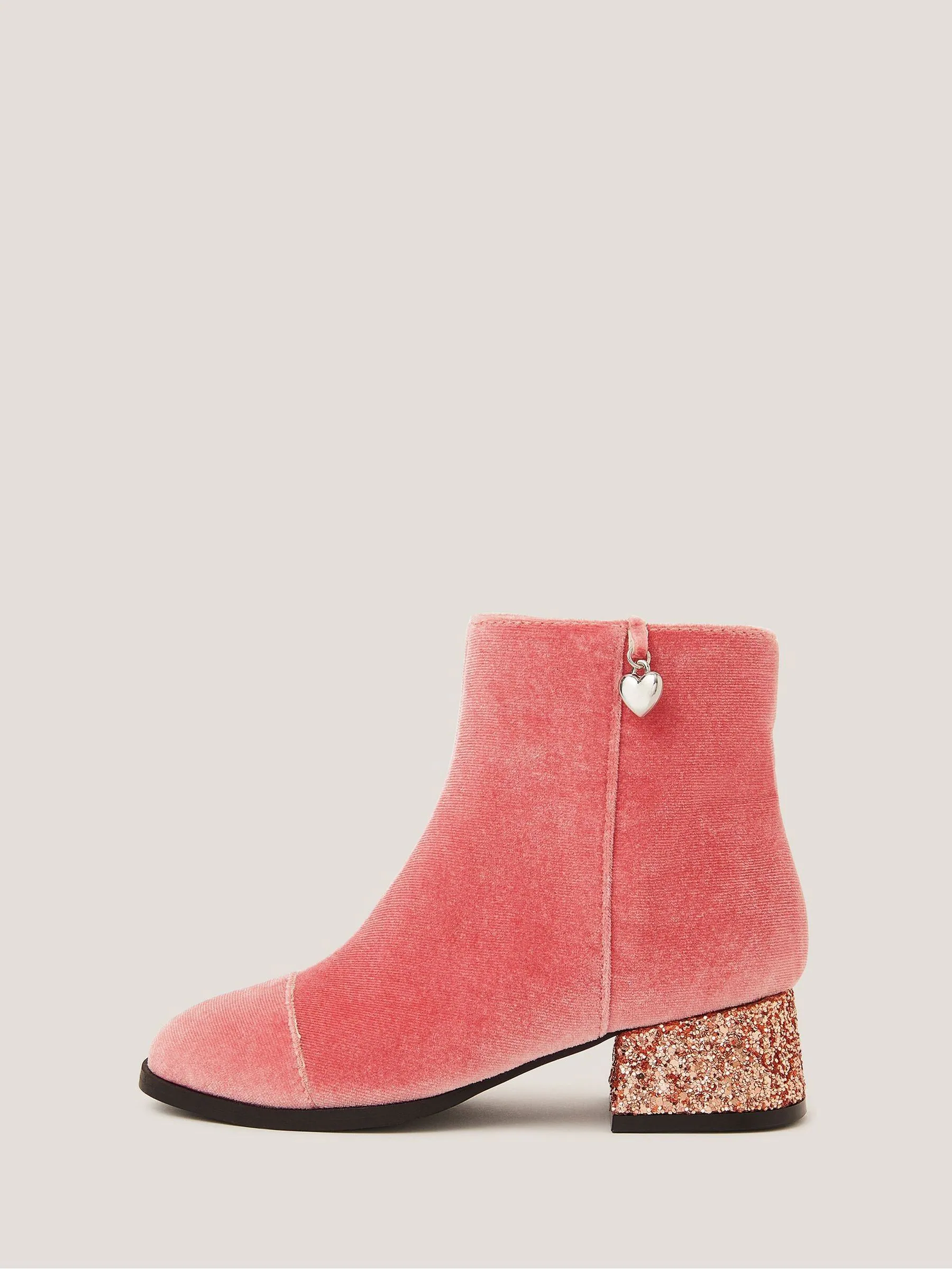 Monsoon Velvet Glitter Heel Boots