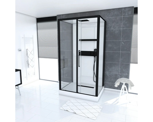Aurlane Phantom complete douche-unit 115 x 90 x 230 cm zwart
