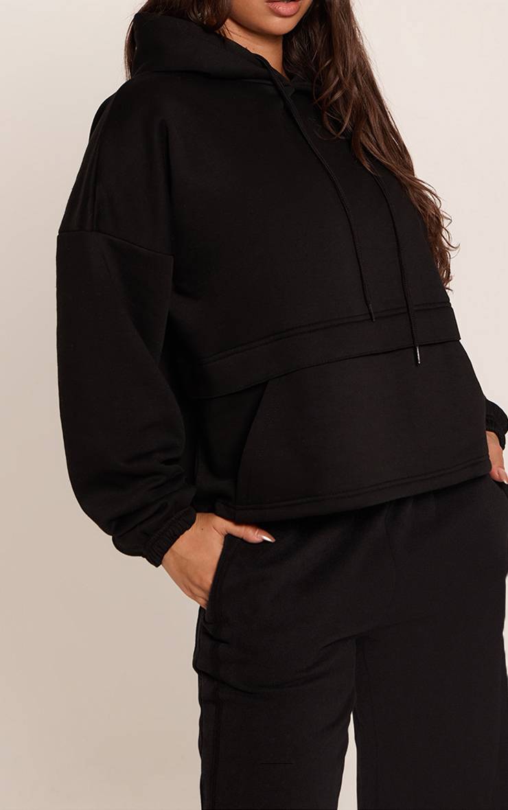 Noir Pantalon De Jogging Large À Bandes Contrastées