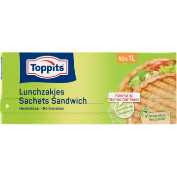 Toppits Lunchzakjes 1 L 50 Stuks