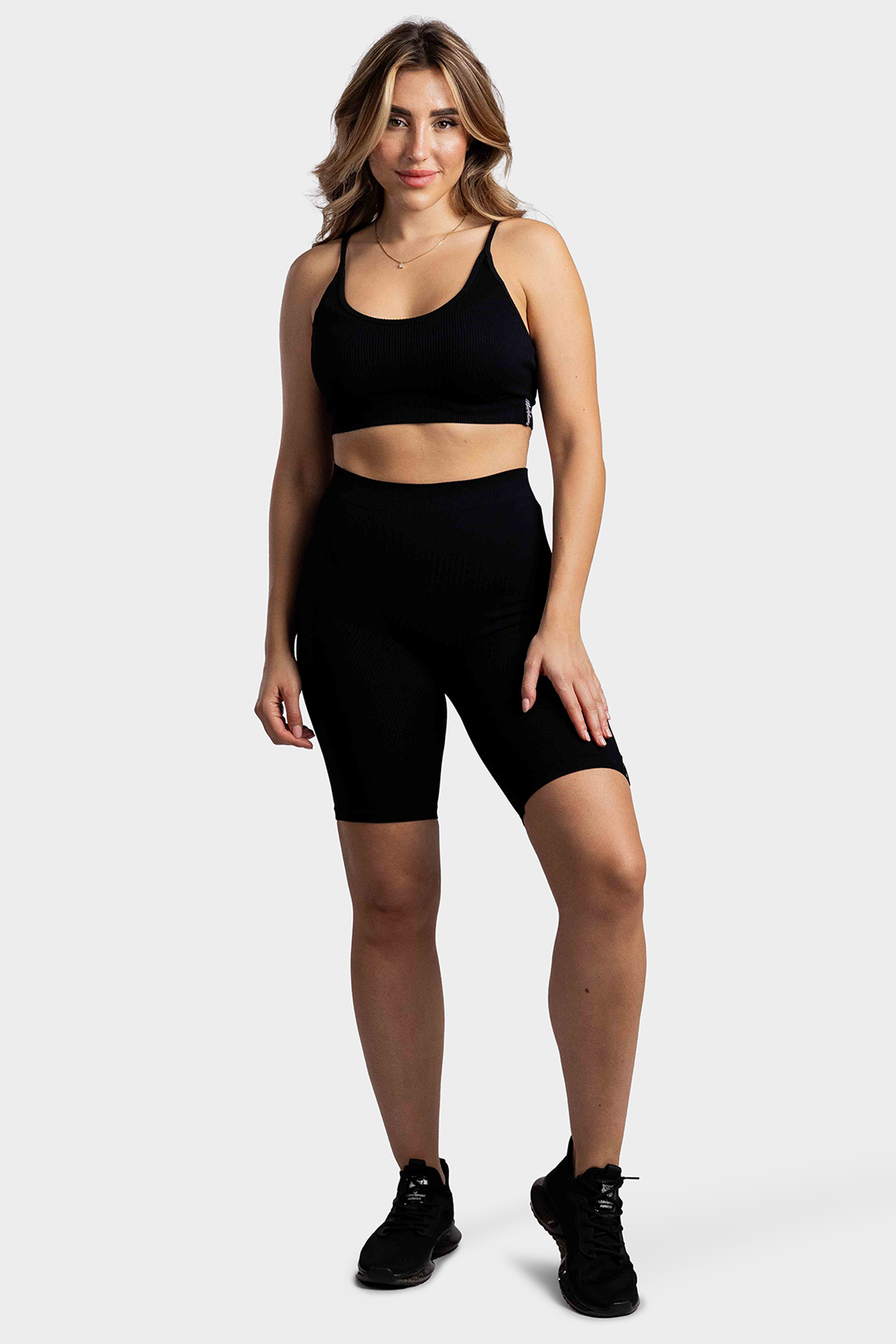 Malelions Ivy Rib Set Dames Zwart