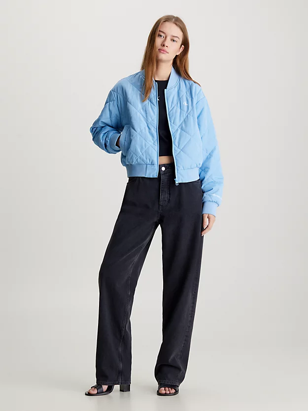 Jaqueta bomber acolchoada de modelagem relaxada