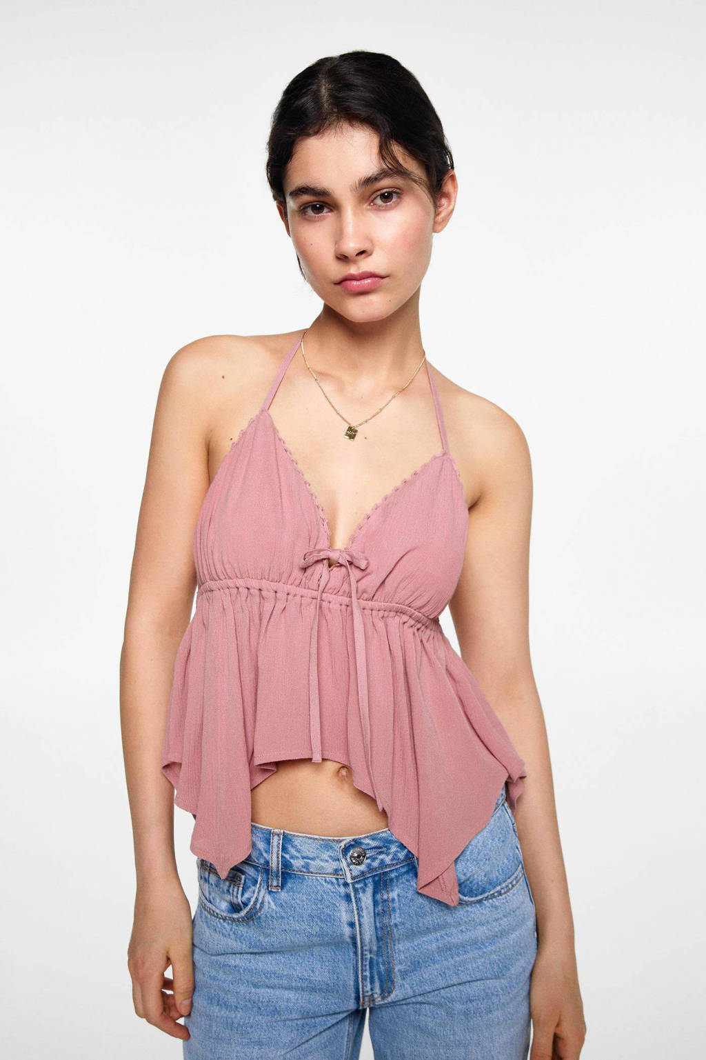 MANGO TEEN haltertop warmroze