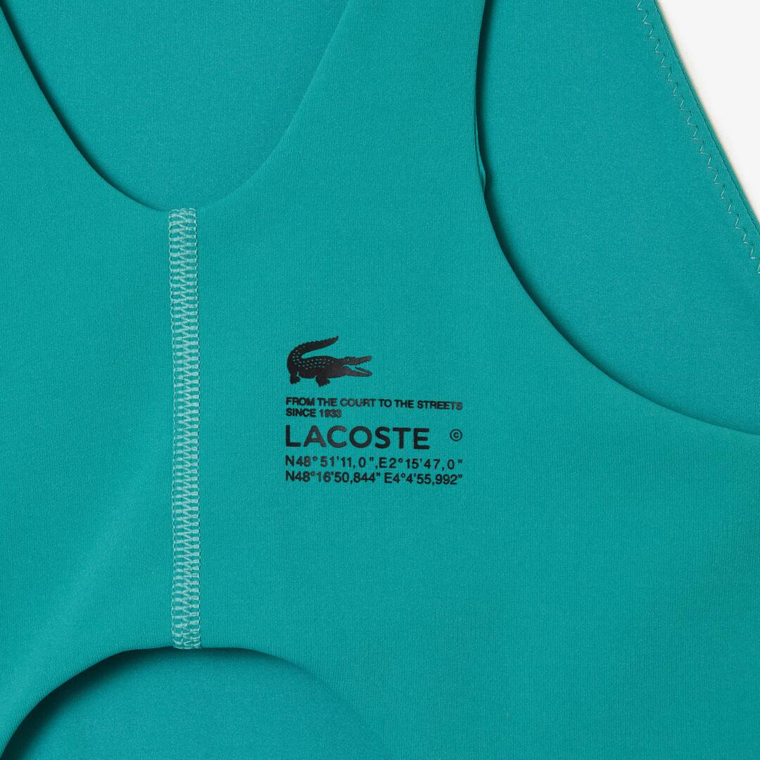 Maillot de bain une pièce femme Lacoste en polyamide recyclé Maillots de bain - Bleu - Lacoste - Femme