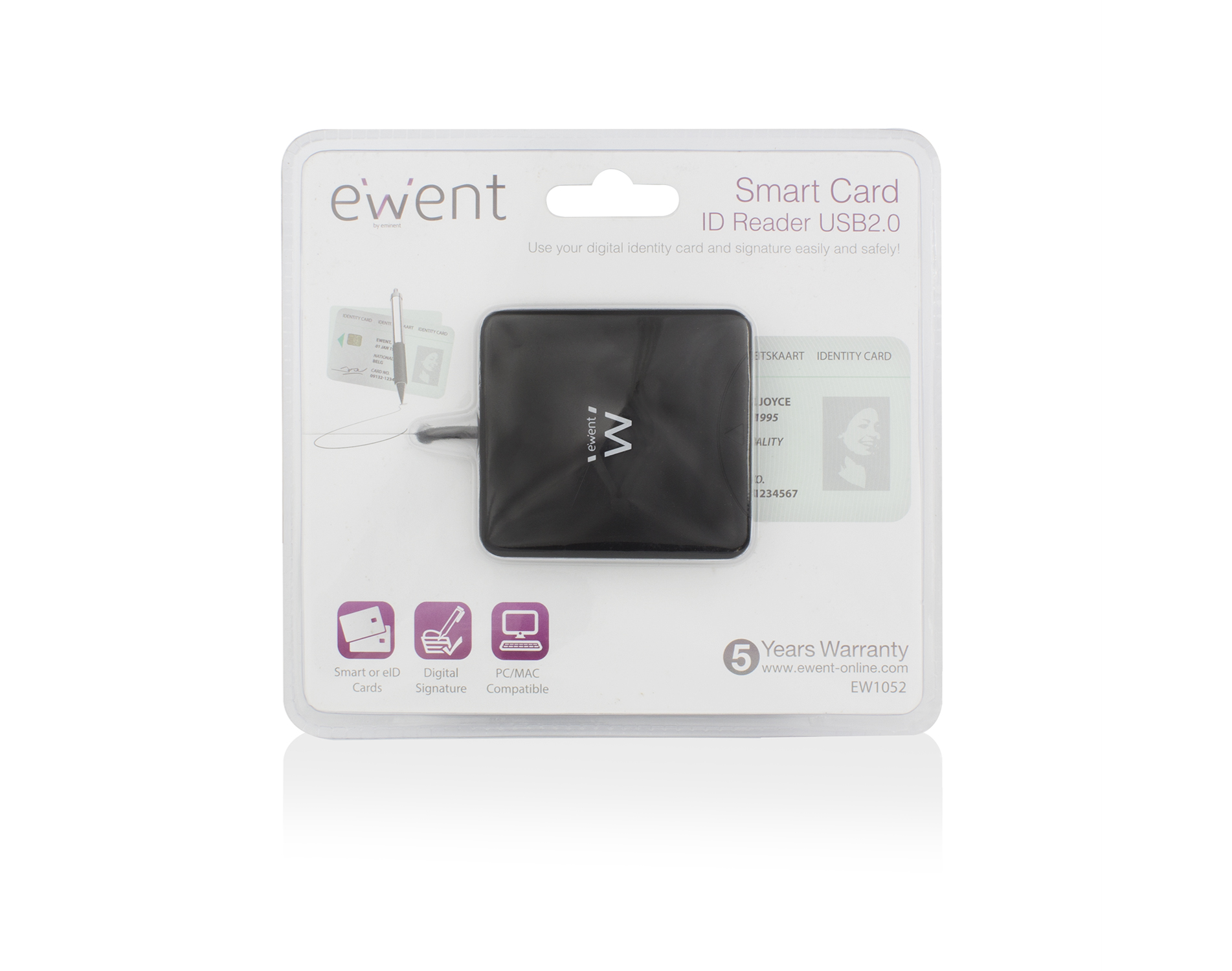 LEITOR CARTÃO CIDADÃO EWENT SMART CARD ID READER EW1052