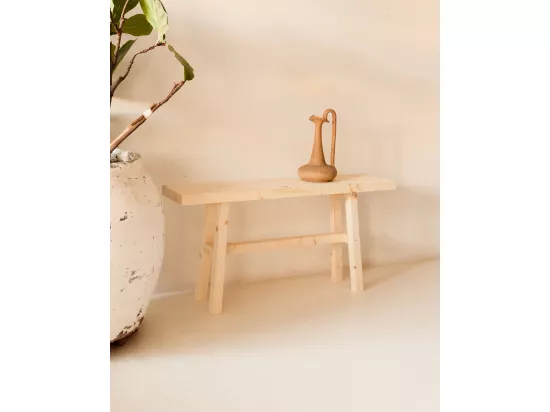 Banc en bois de sapin naturel 100x50cm - BATÁN - DECOWOOD