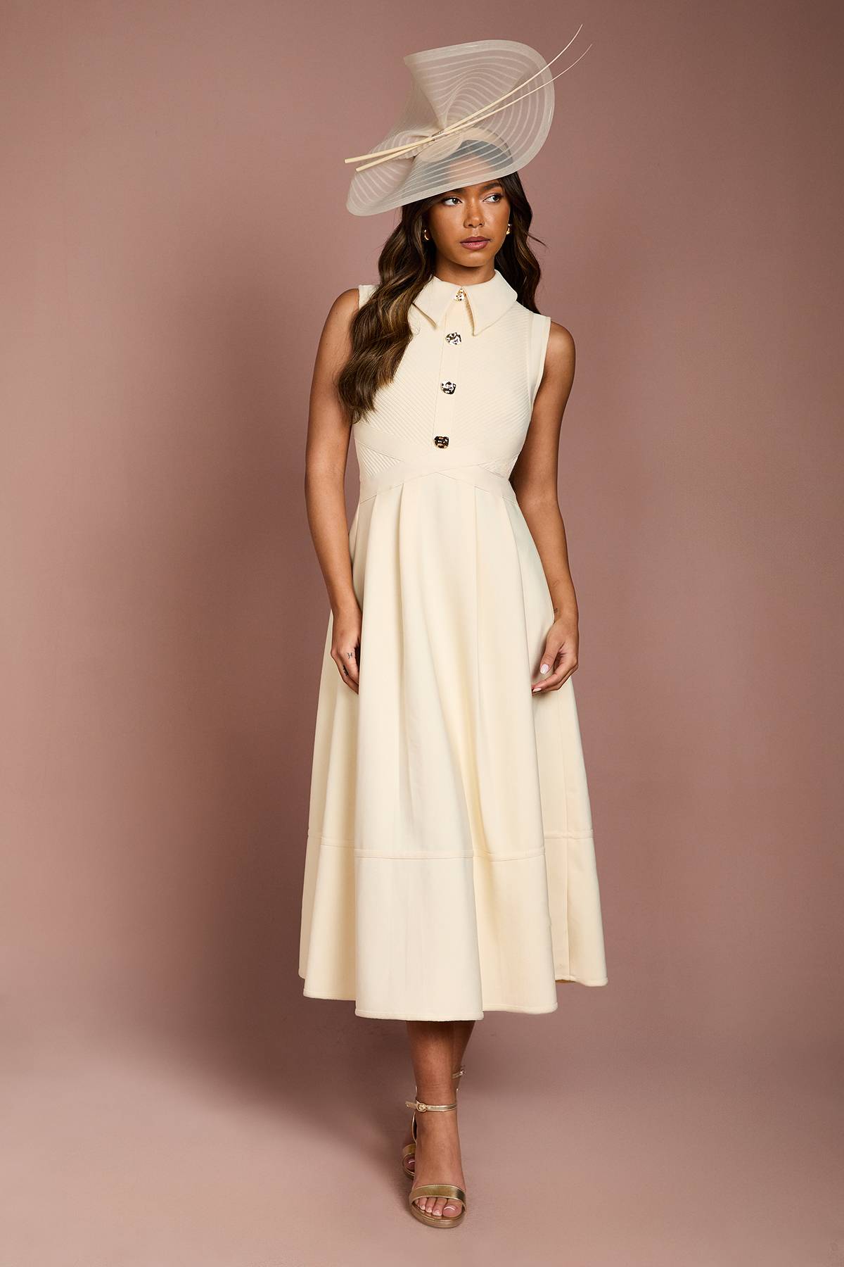Coast Robe Mi-Longue Moulante en Maille Bandage