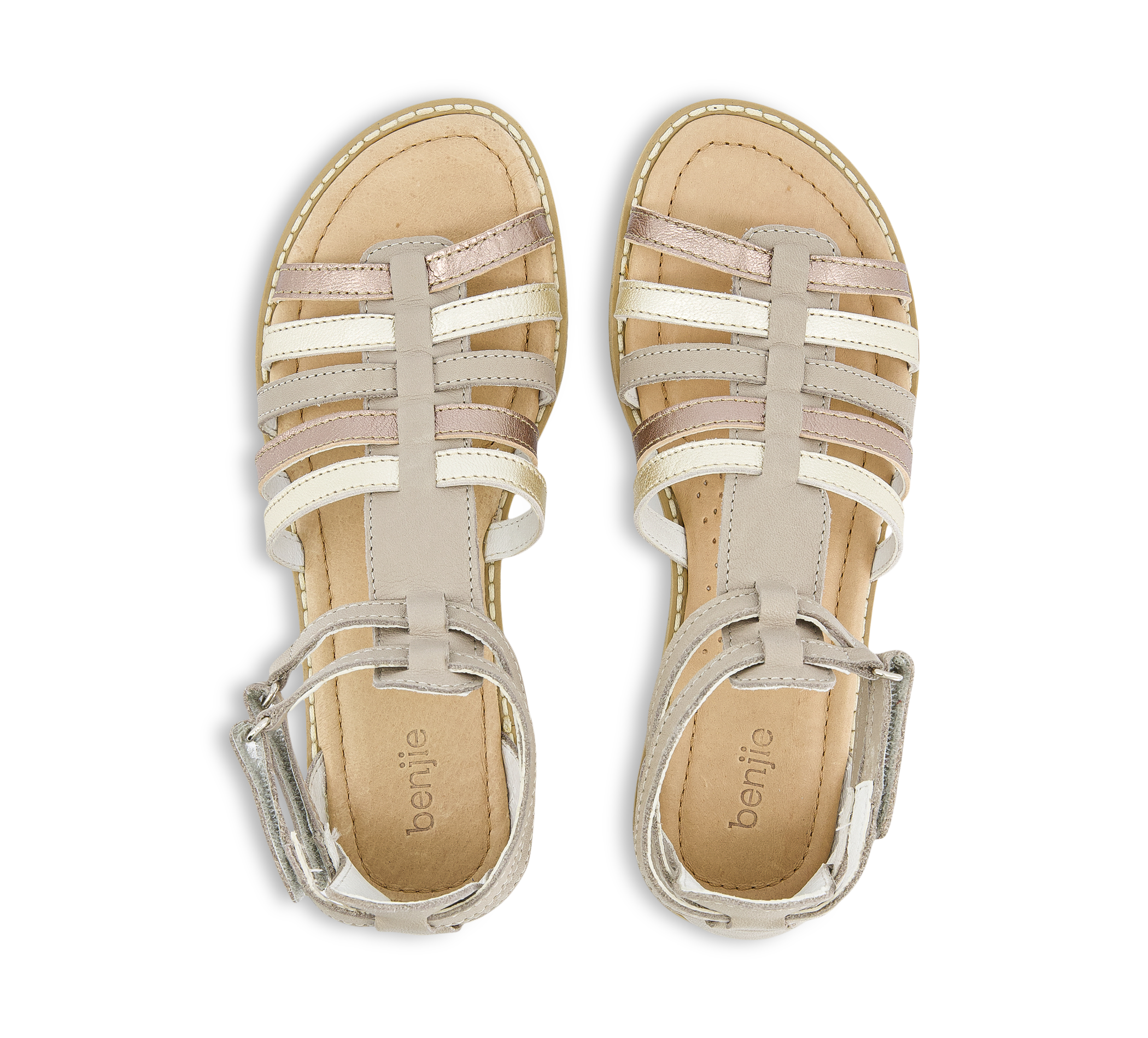 Benjie of Switzerland Vezia - Offene Sandalen beige/taupegrau