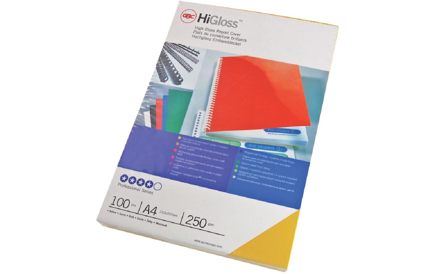 Einbanddeckel Hi Gloss A4 100 Stück, WeissDeckkarton für optimalen Schutz und herausragende Präsentation