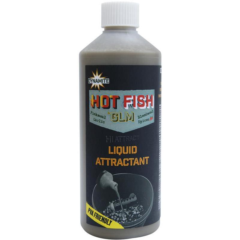 Attractant Liquide Dynamite Baits Hot Fish & Glm - 500Ml