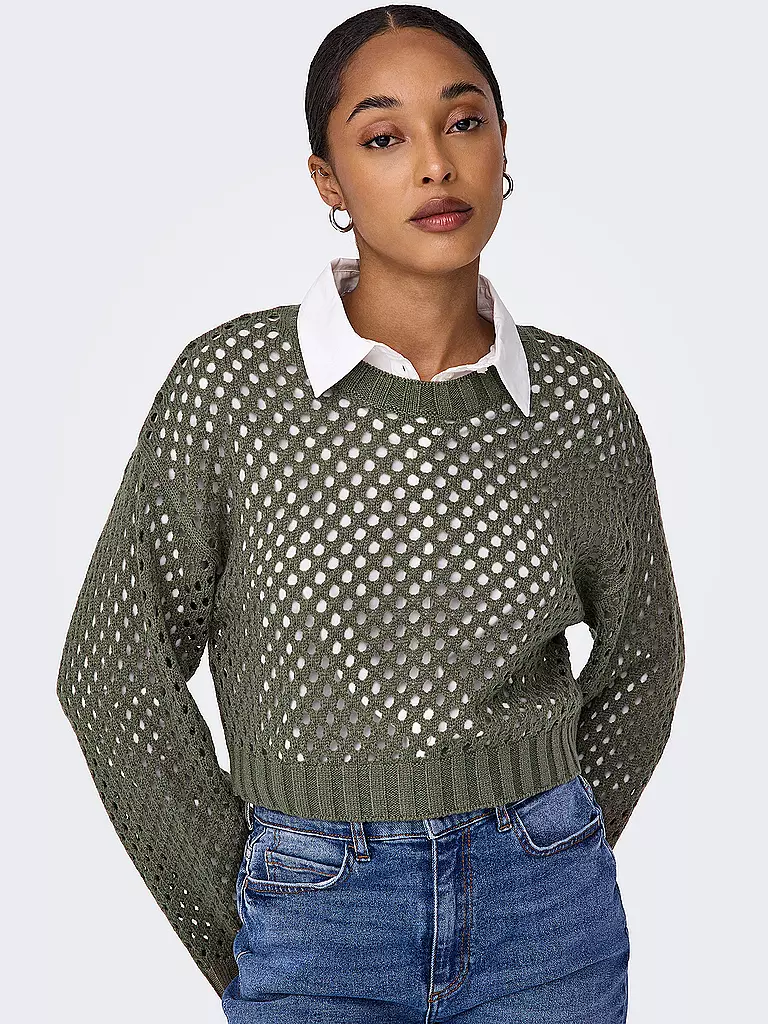 ONLY Pullover Cropped Fit ONLSMILLA olive