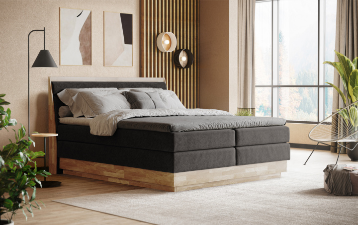Boxspringbett VALMONDO INCANA 160X200 H2\/H2 BRAUN