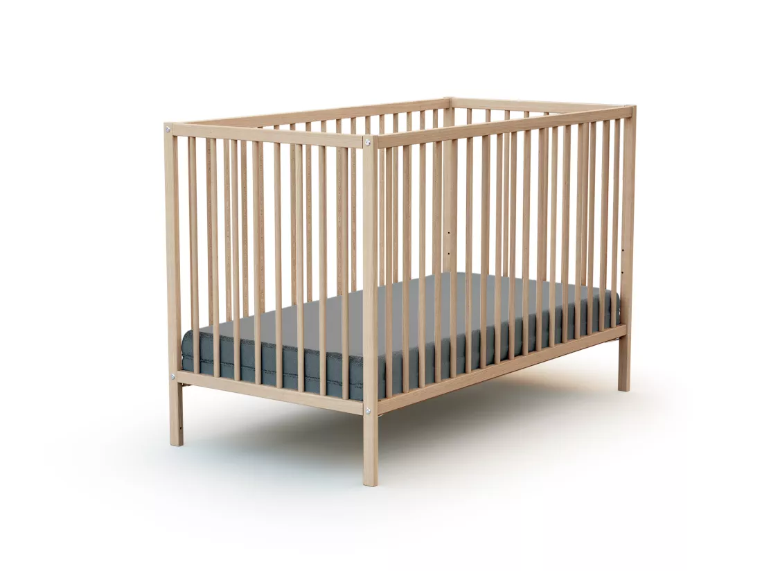 Lit bébé 60x120 hêtre brut