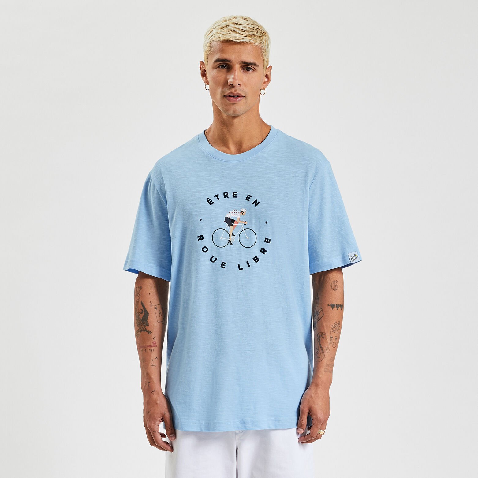 Tee shirt col rond imprimé licence Tour de France Bleu moyen