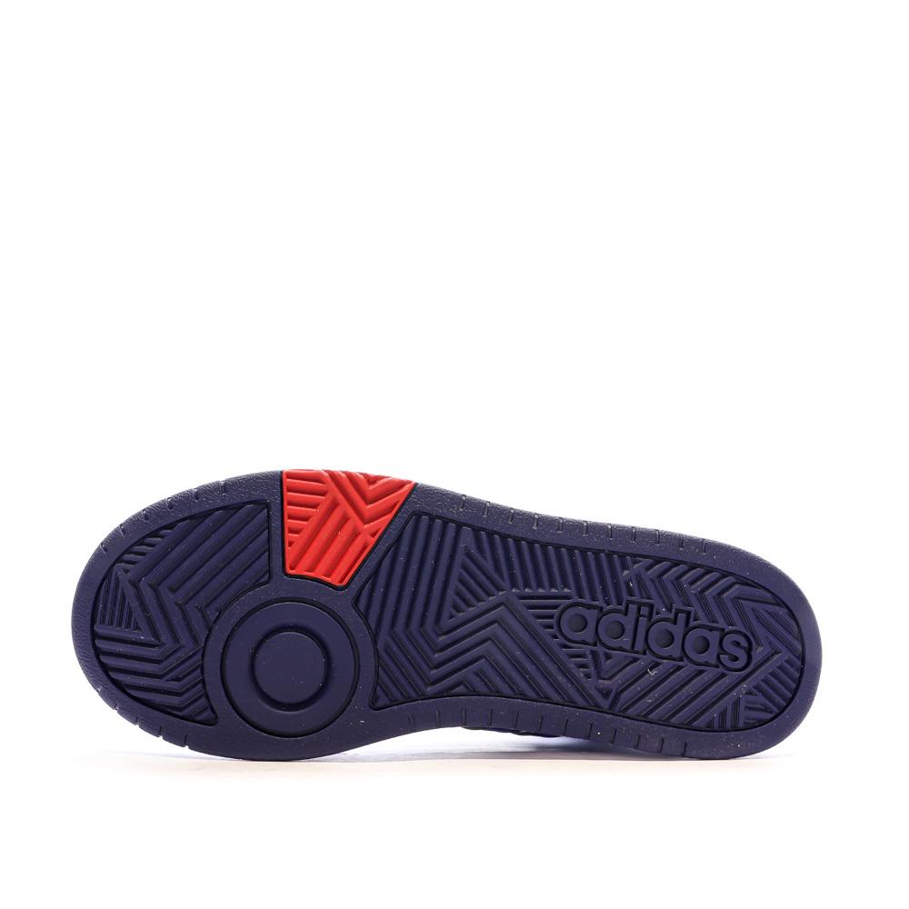 Adidas Baskets Blanche/Marine Garçon Adidas Hoops 3.0
