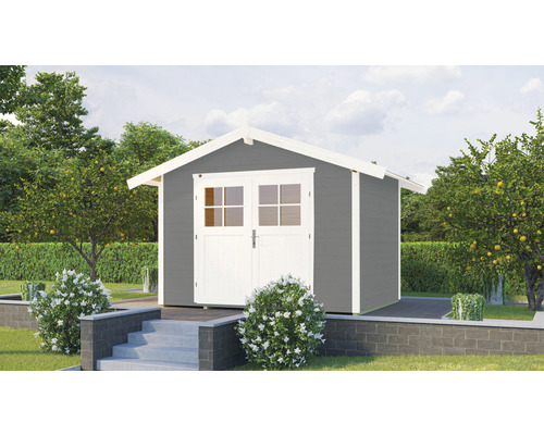 Weka 122 tuinhuis, maat 3, inclusief vloer, 280 x 239 cm, grijs