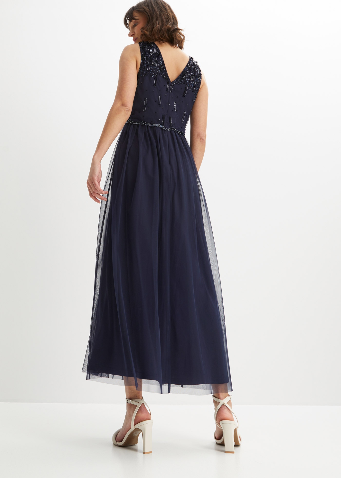 bonprix Maxikleid »Maxikleid mit Paillettenstickerei« Maxikleid mit Paillettenstickerei
