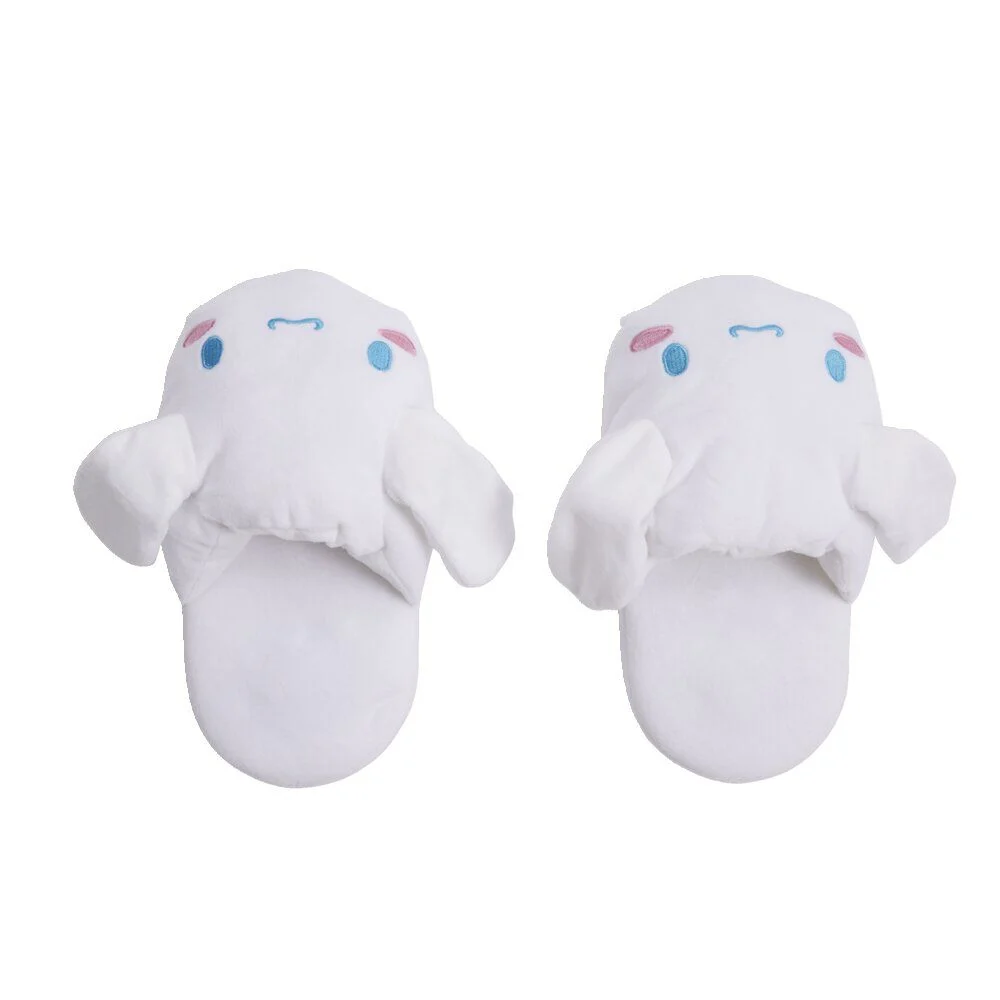 Chaussons tête de lapin polyester blanc - pointure 36 à 45