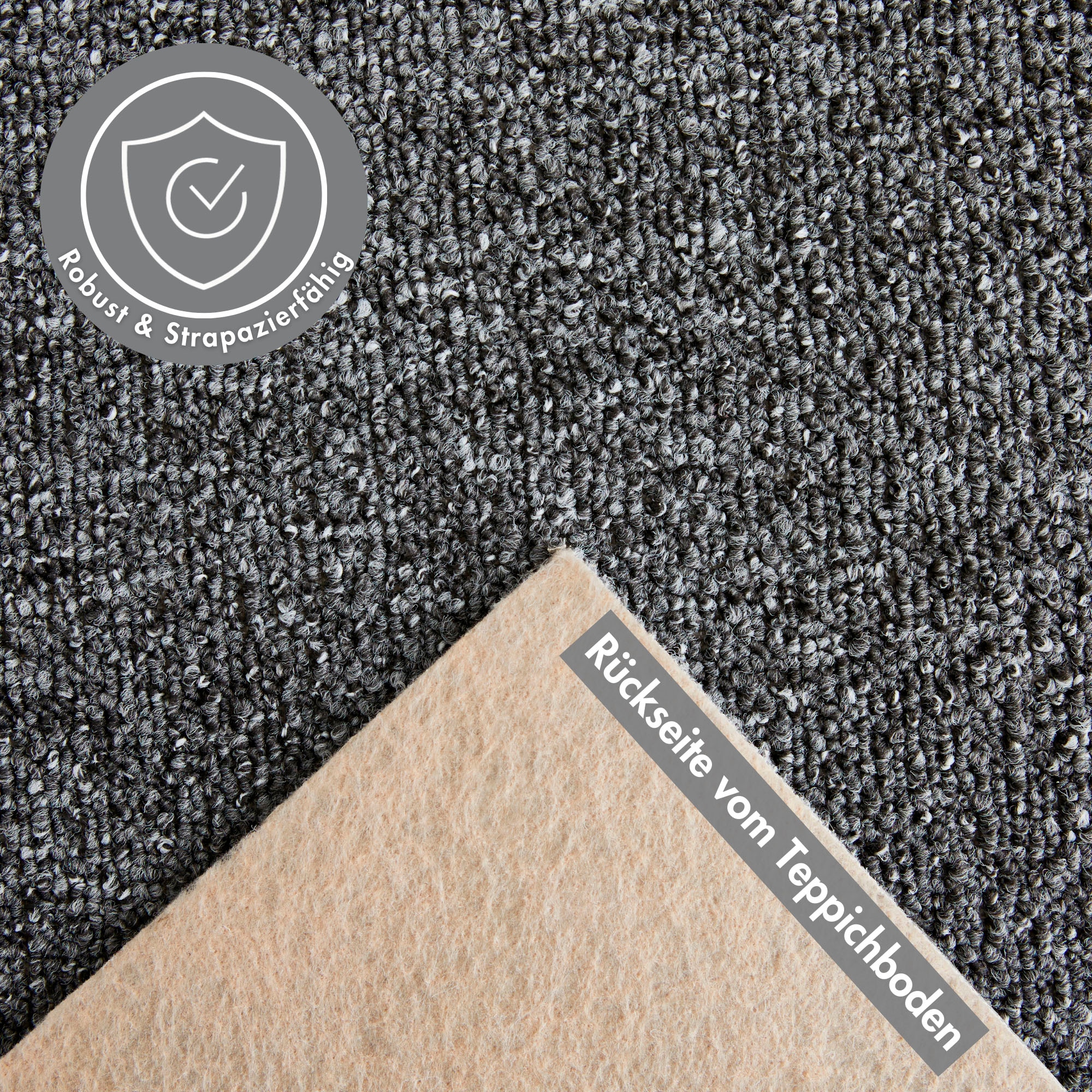 Andiamo Teppichboden »Luton, Feinschlinge, Gesamthöhe 6 mm, Made in Netherlands« rechteckig meliert, Breite 400 cm oder 500 cm, strapazierfähig & pflegeleicht