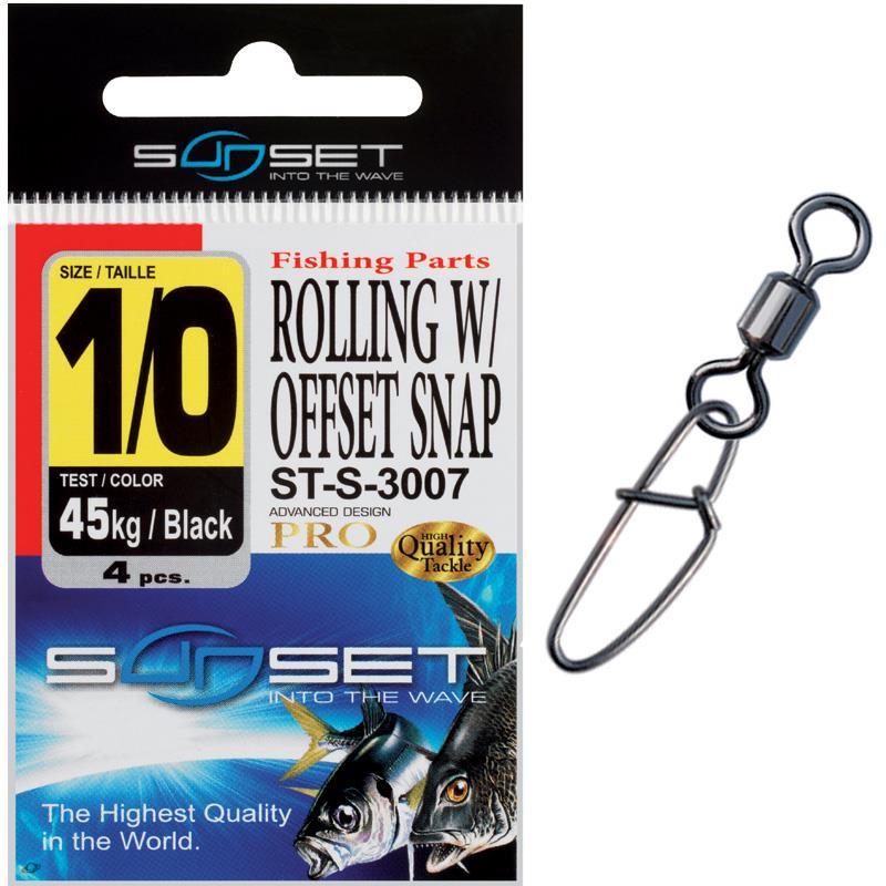 Emerillon Agrafe Mer Sunset Rolling W / Offset Snap St-S-3007 - Pack