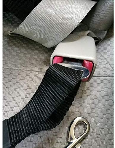 (3er Set) 40-70cm Auto Hunde Leine Sicherheits Anschnallgurt Verstellbar - Schwarz