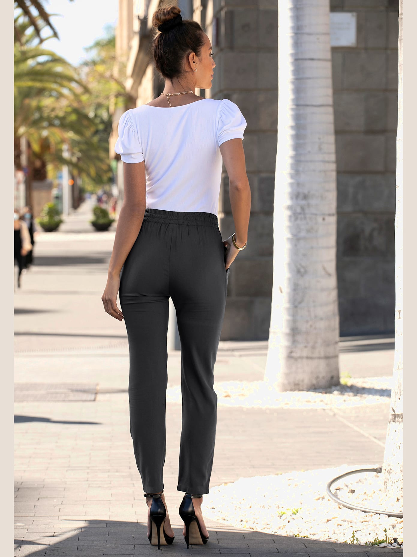 Pantalon ceinture élastique confortable