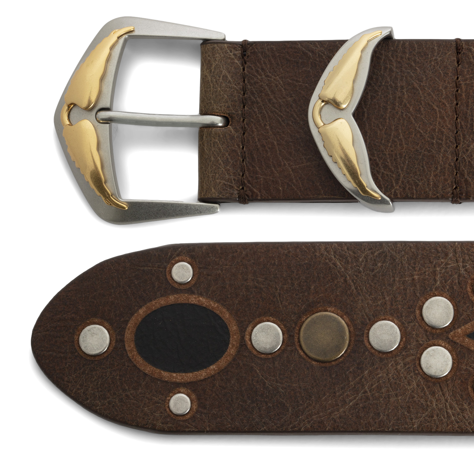 JANE - Ceinture boucle en cuir | Marron