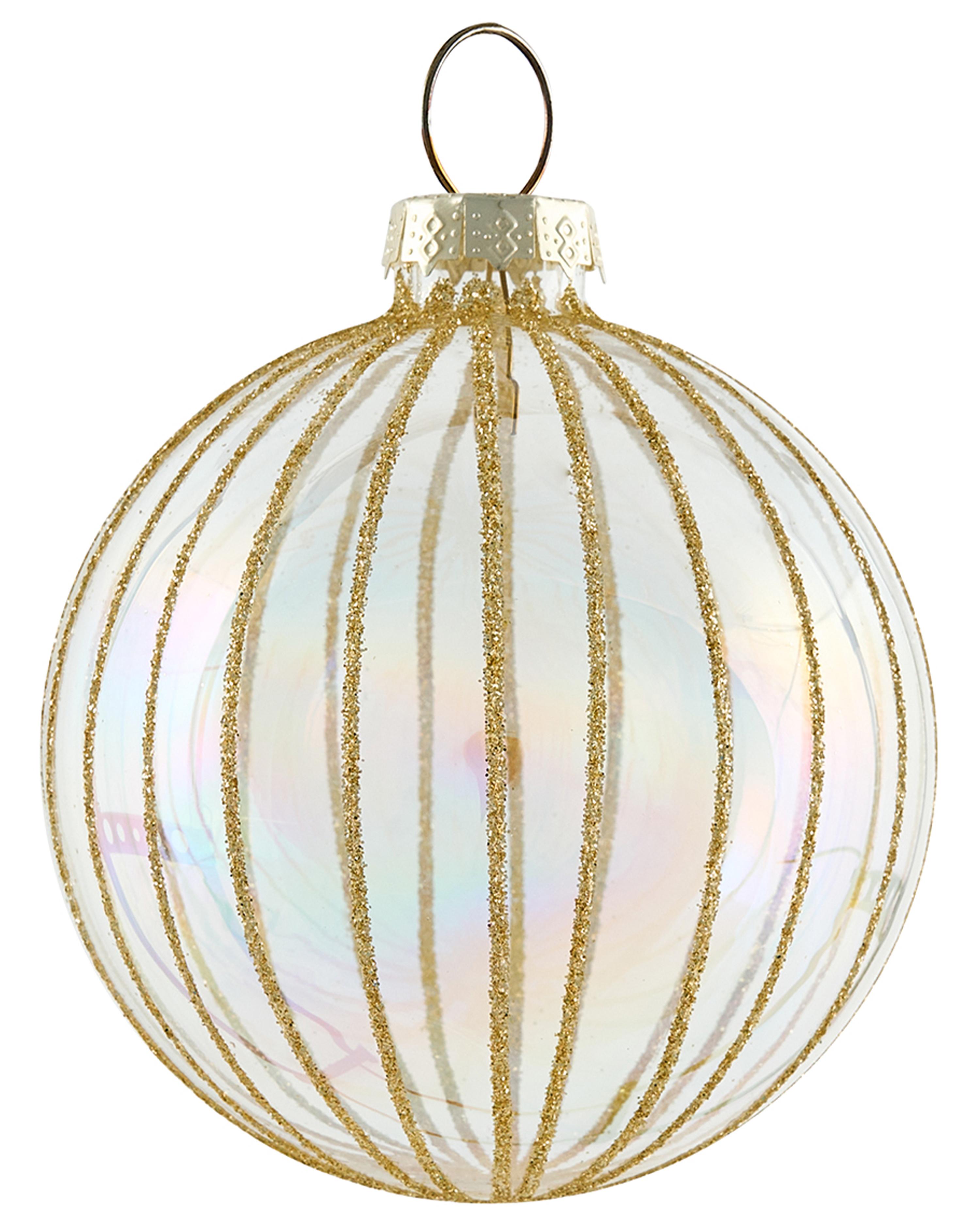 Set van 50 kerstballen SPARKLE Glas Rood/goud