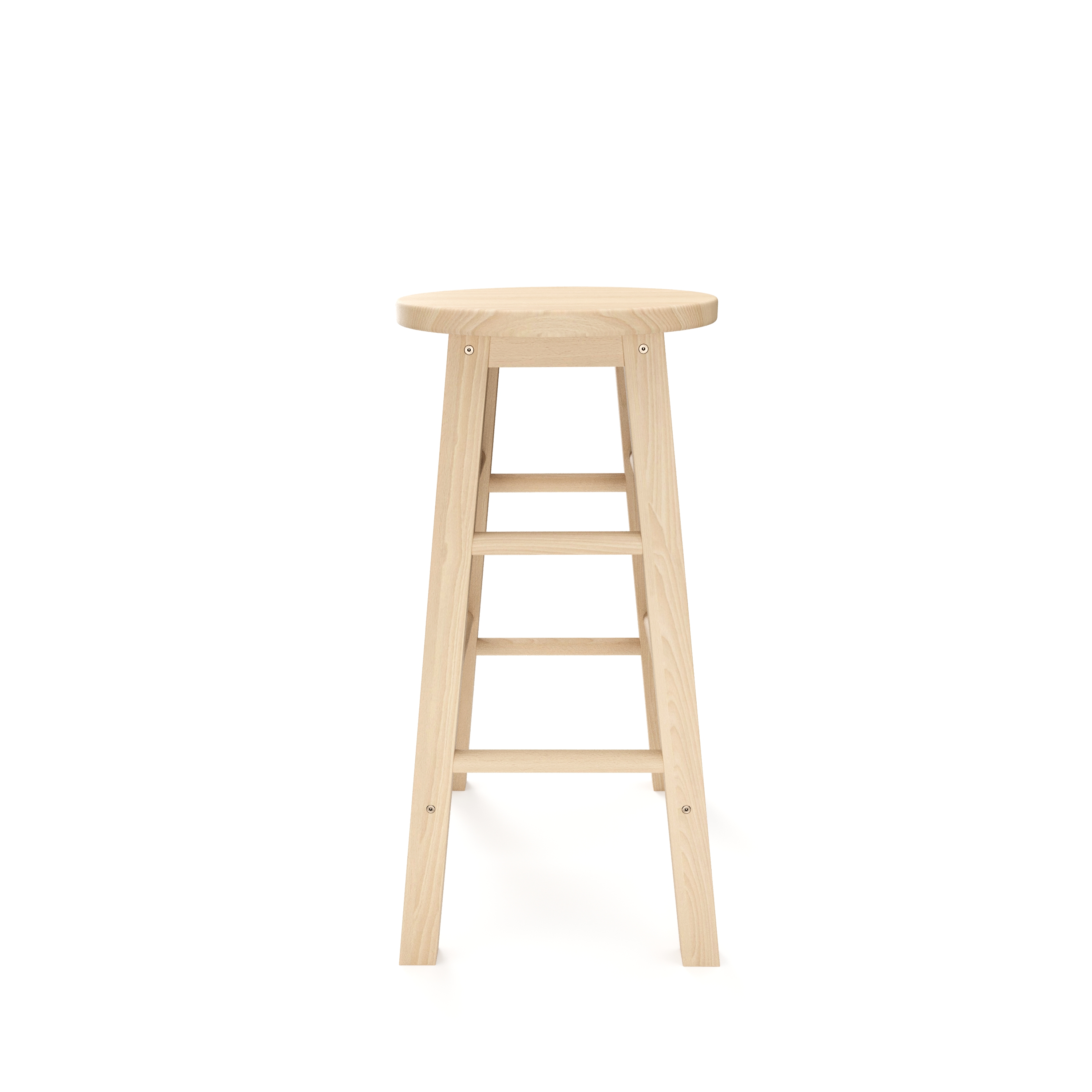 Barhocker Holz NORBERT 61 cm 2er Set natur