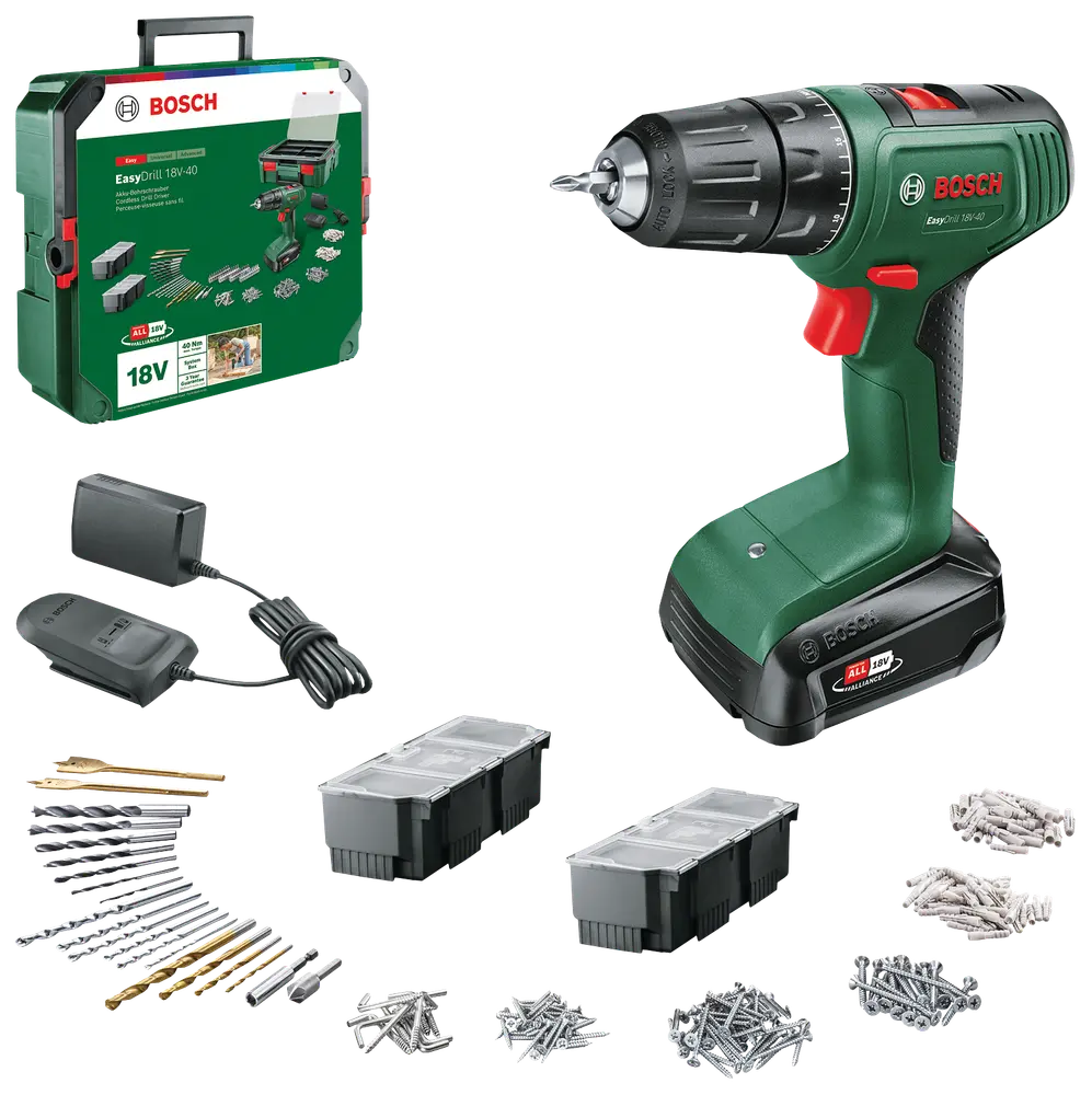 Bosch Bore-/skruemaskine EasyDrill 18V + SystemBox inkl. batteri